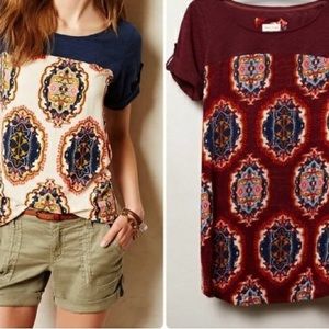 Anthropologie Meadow Rue Flowy Boho Top